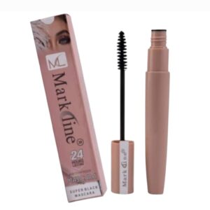 MARKLINE mascara, super black 24 hours long lasting waterproof 8ml (1 piece)