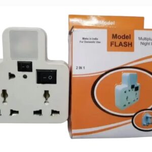 Multiplug with flash night lamp (1 piece)