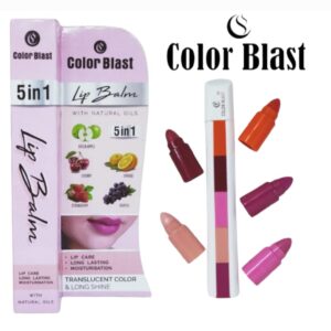 5 in 1 colour blast long lasting lip balm (set of 1 )