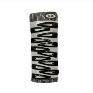 Black metal hair clips (pack of 12)