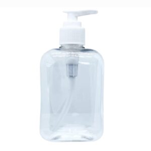Empty transparent pump bottle, soap dispenser/storage container refillable & reusable (1 piece)